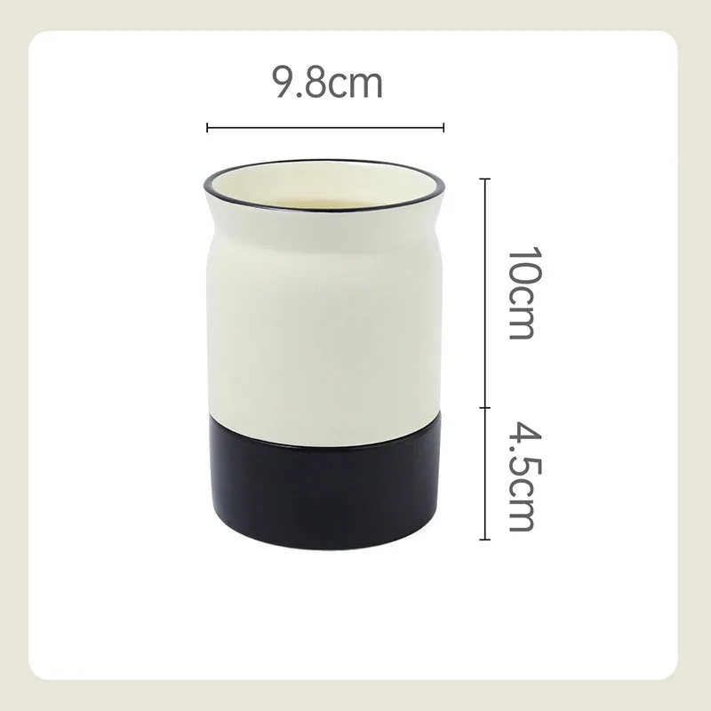 Customizable Nordic Design Ceramic Chopsticks Storage Container Kitchen Utensil Holder for Restaurant Cutlery Storage Jars