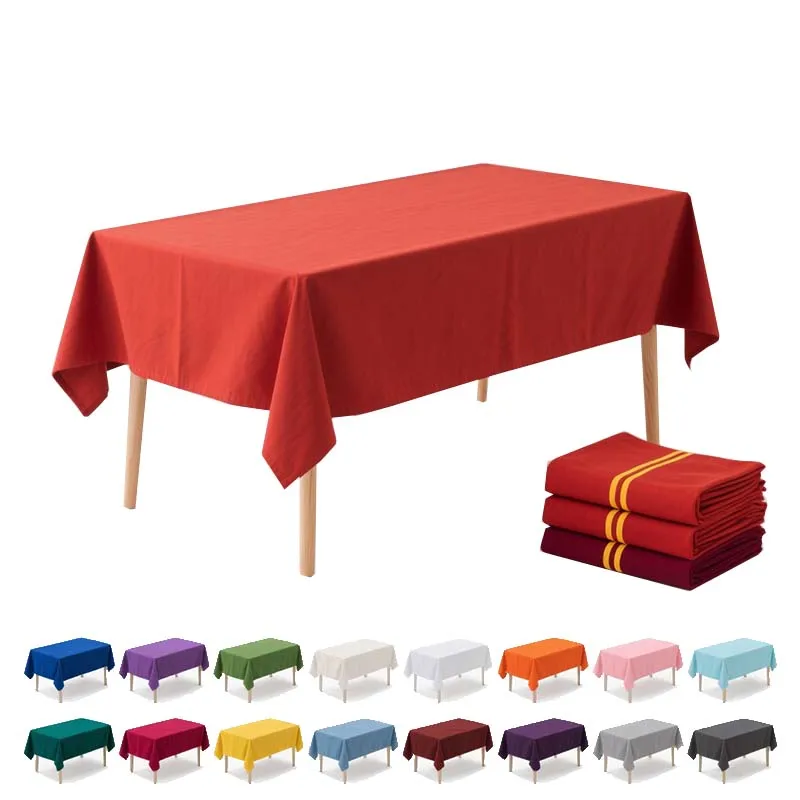 Оптовая продажа с фирменным логотипом, прямоугольная скатерть, скатерть для мероприятий, устойчивая к пятнам, устойчивая к морщинам, скатерть для общественного питания