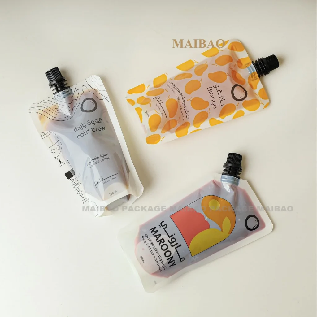 Эко-биоразлагаемая насадка с завинчивающейся крышкой на заказ 50 100 мл, сумка для насадки для жидкости, многоразовая упаковка с носиком, органическая сумка для детского питания