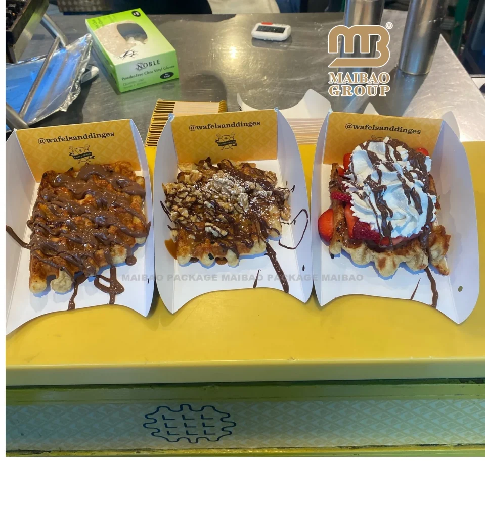 Коробка для вафельной упаковки, картонная бумага, ломтик пирога, коробка для печенья на десерт