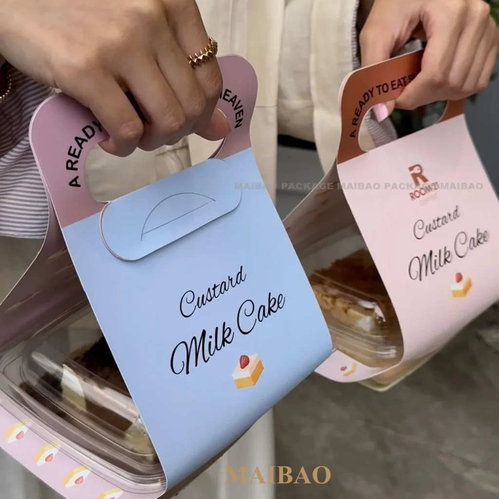 Напечатанный на заказ логотип, рождественский хлеб, пекарня, печенье, картон, экологически чистые китайские новогодние бумажные коробки для печенья с ручкой