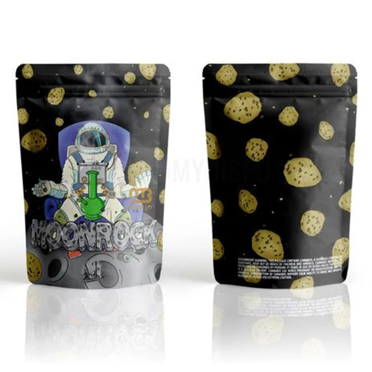 Напечатанный на заказ логотип, экологически чистые майларовые пакеты 3,5 г, пищевая закрывающаяся майларовая сумка на молнии, 3,5 г, устойчивая к запаху, стоячая сумка для еды