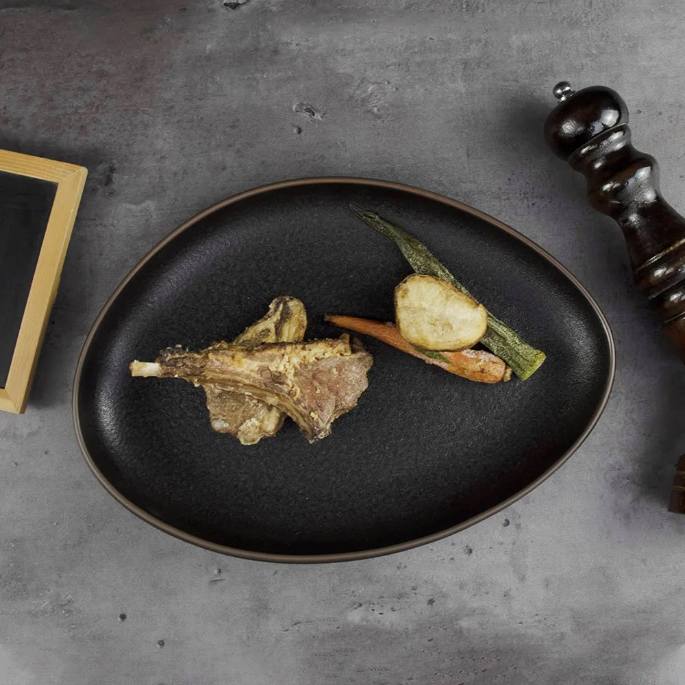 Нестандартная керамическая тарелка Посуда Блюдо Обеденные тарелки Керамическая посуда Тарелки