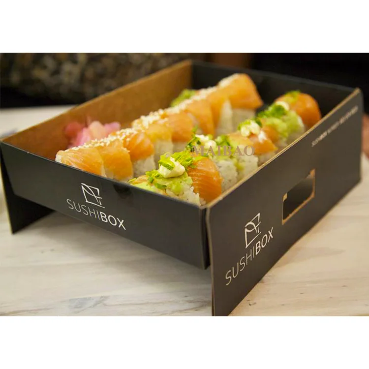 Одноразовый набор для суши с индивидуальным логотипом, новый дизайн, упаковка для еды на вынос, стойка для суши, коробка для быстрого питания, контейнер для фаст-фуда