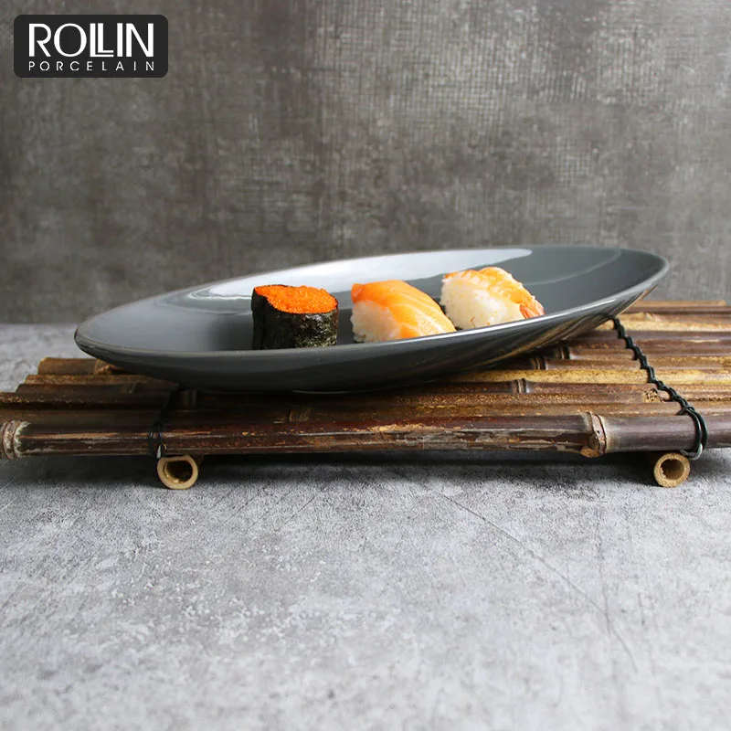 Пластиковые одноразовые тарелки, фарфоровые столовые сервизы, 72 шт. Тарелки для детей, нестандартные синие и черные современные керамические столовые приборы