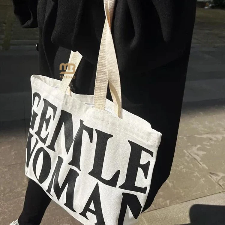 Индивидуальные хлопковые холщовые сумки-тоут с логотипом. Пустая белая женская хлопковая холщовая ручная сумка. Экологичная многоразовая хлопковая большая сумка для покупок.