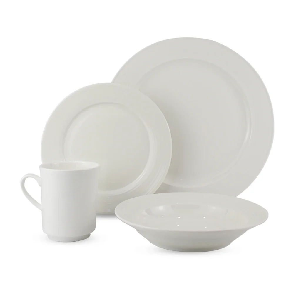 Китайский фарфоровый обеденный сервиз, новая посуда из костяного фарфора для отелей и ресторанов