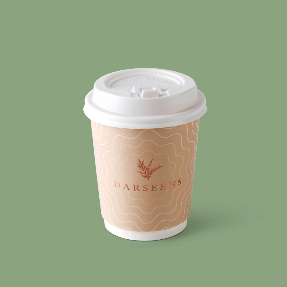 Бумажные стаканчики для кофе по индивидуальному заказу, 6 унций, 7 унций, 600 мл, 12 16 унций, бумажные стаканчики с двойными стенками, одноразовые крафт-бумажные стаканчики для чая, горячие напитки, кофейная чашка с крышкой