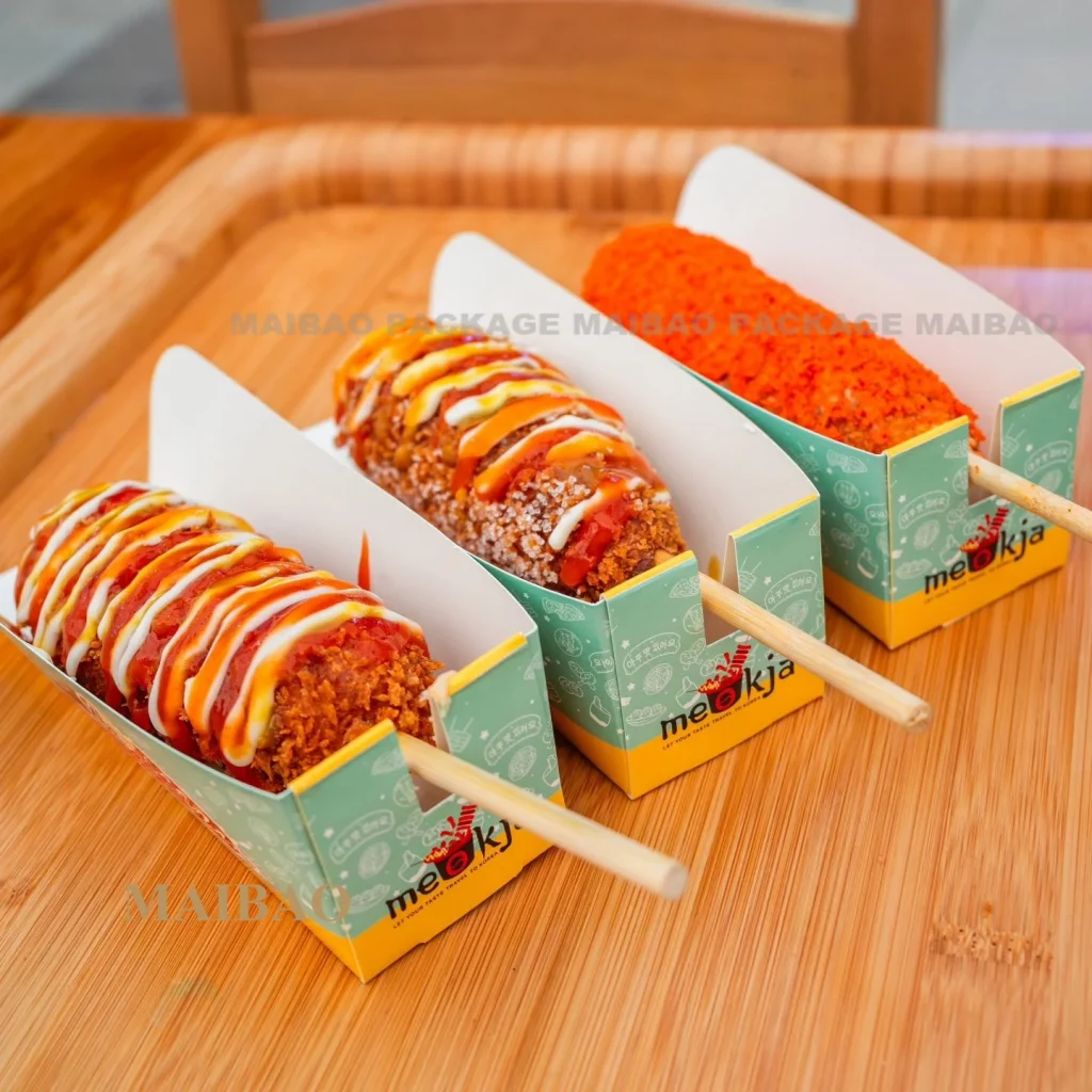 Одноразовая коробка для доставки горячей еды на заказ, ресторан, еда на вынос, фритюр, кукуруза, хот-дог, крафт-коробка, упаковка, коробка для еды, лоток-контейнер