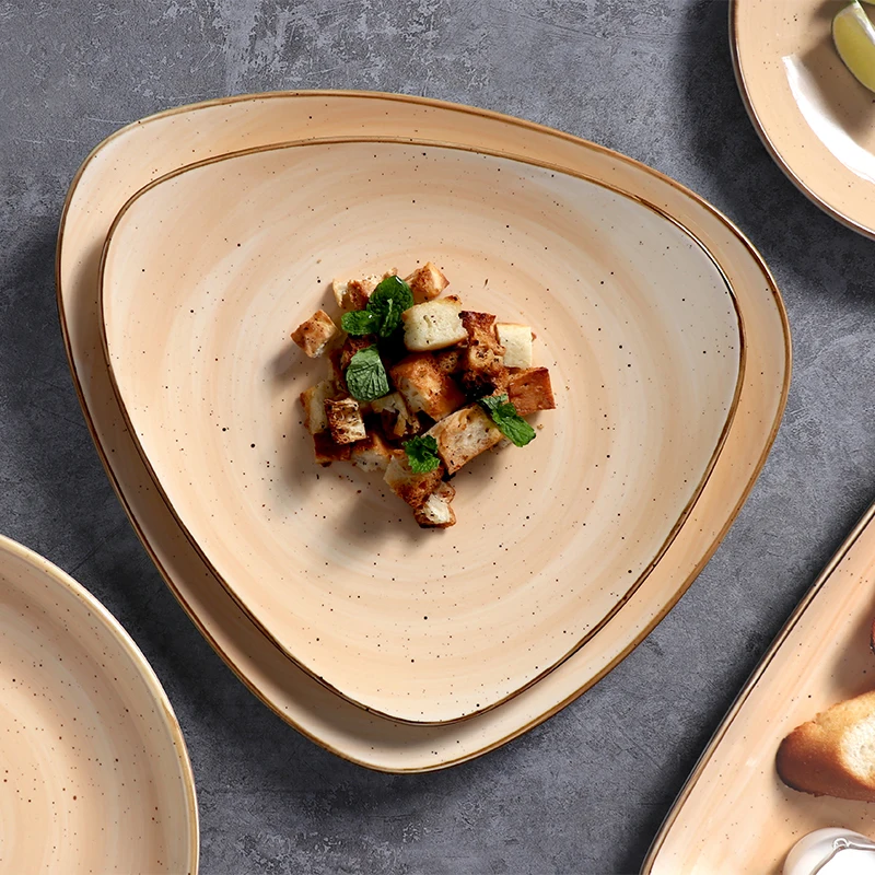 Оптовая продажа обеденной тарелки глазурованной керамики Кухонные принадлежности Аренда мероприятий Столовая посуда Четверть тарелки Посуда Посуда для ресторана