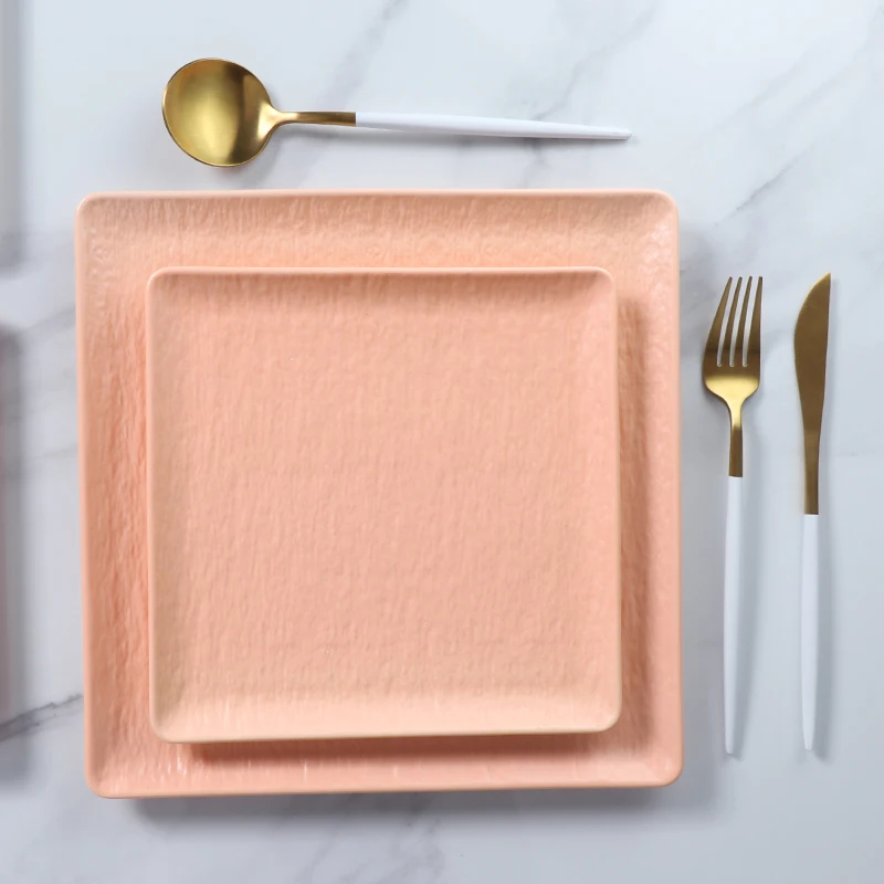 Посуда для вечеринок, квадратная обеденная тарелка, скандинавские ресторанные тарелки, посуда, органайзер для мероприятий, ресторанный обеденный набор
