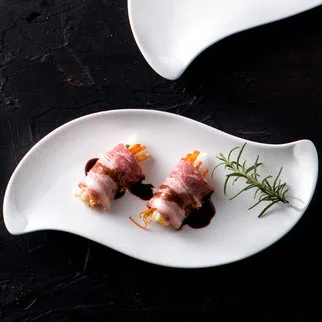 Creative Ceramic Plate European Dessert Plate White Hotel Western Tableware & Plates