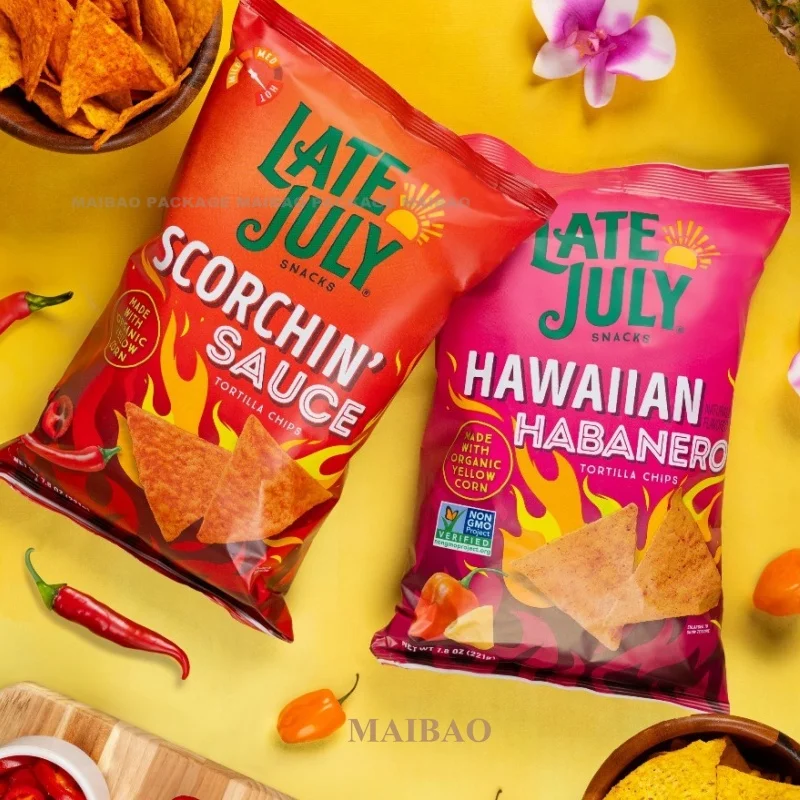 Изготовленная на заказ пластиковая алюминиевая фольга, упаковочные пакеты для картофельных чипсов, пищевой мешок для чипсов тортильи, сумка для упаковки закусок, пустые пакеты для чипсов