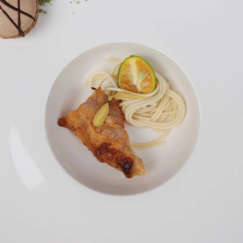 Белая фарфоровая керамическая миска для супа, керамическая тарелка для отеля, роскошная фарфоровая керамическая тарелка для отеля, тарелка для основного блюда в ресторане