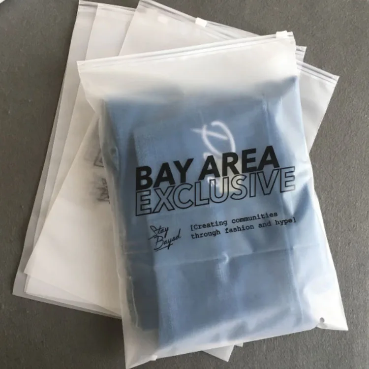 Пользовательская матовая/матовая биоразлагаемая пластиковая упаковка мешки на молнии, пакеты для купальника для купальников на молнии с логотипом с логотипом