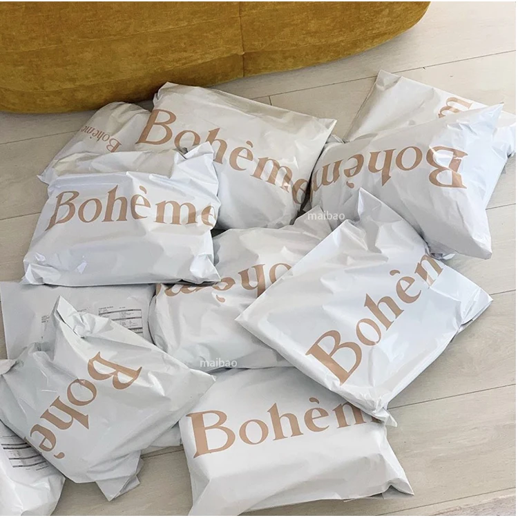 环保可持续塑料化妆品包装运输信封定制标志可堆肥塑料邮袋邮寄邮袋