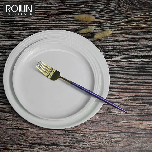 Оптовая продажа высокого качества эксклюзивный королевский фарфоровый набор посуды для свадебного банкета в отеле
