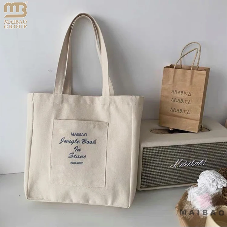 Оптовая продажа, изготовленная на заказ холщовая сумка, эко-складная холщовая сумка с карманом и застежкой-молнией, переработанные подарочные хлопковые сумки для покупок для женщин