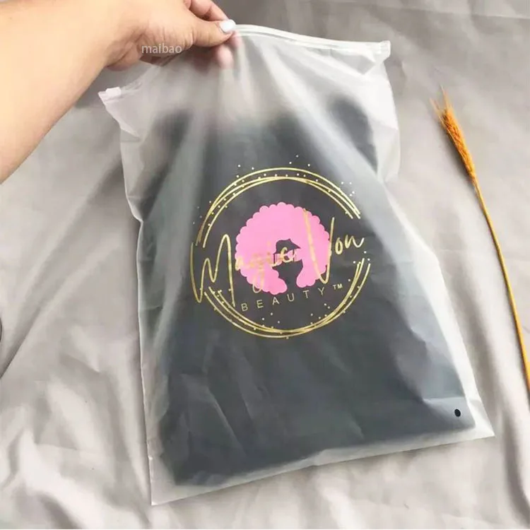 Изготовленная на заказ матовая матовая сумка на молнии, биоразлагаемый пластиковый пакет для упаковки одежды, футболка, купальники, одежда, сумка с замком на молнии с логотипом