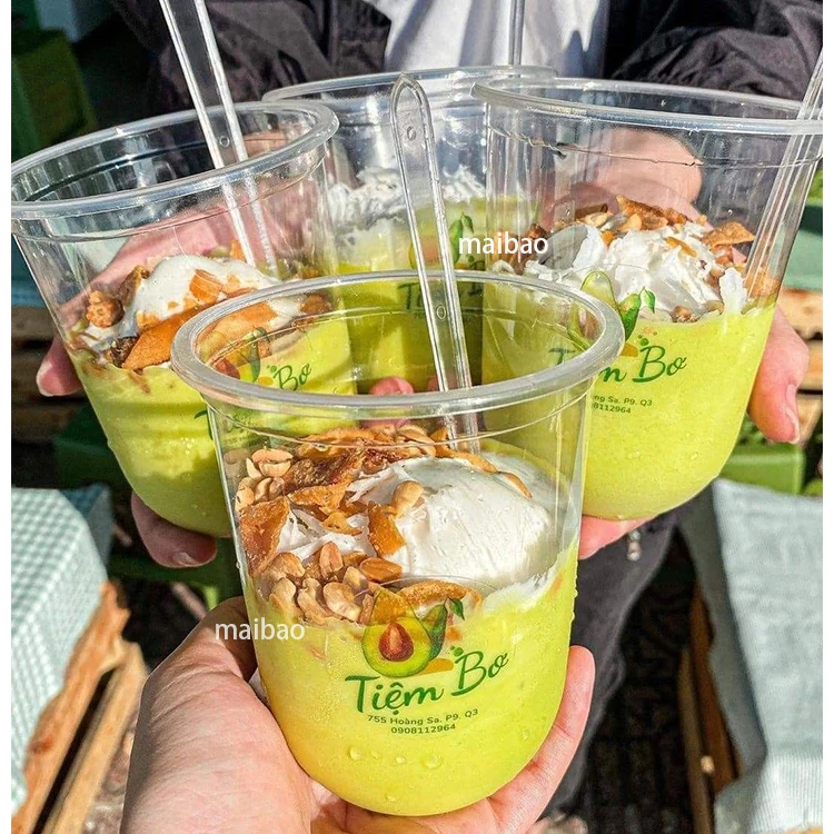 Рекламные одноразовые пластиковые чашки для пудинга на 5 унций, 8 унций, 9 унций с крышками, прозрачные пластиковые чашки для десертов из ПЭТ на вынос для желейных пудингов