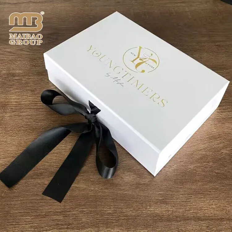 Черная оптовая продажа индивидуальный логотип премиум подарочная коробка роскошная большая упаковка картонная бумага парик наращивание волос магнитная упаковочная коробка