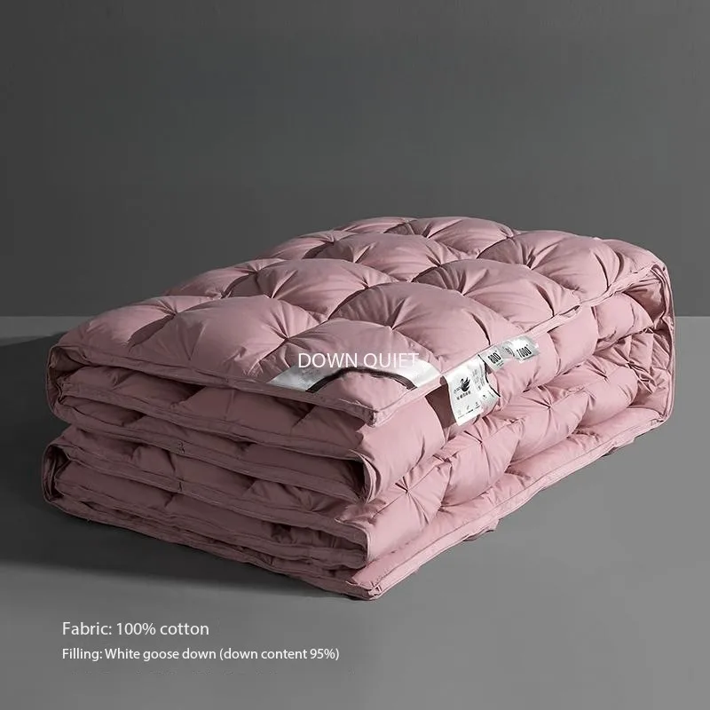 Оригинальное стеганое постельное белье из 100% хлопка, пуховое одеяло, зимнее роскошное одеяло для отеля, белое пуховое одеяло