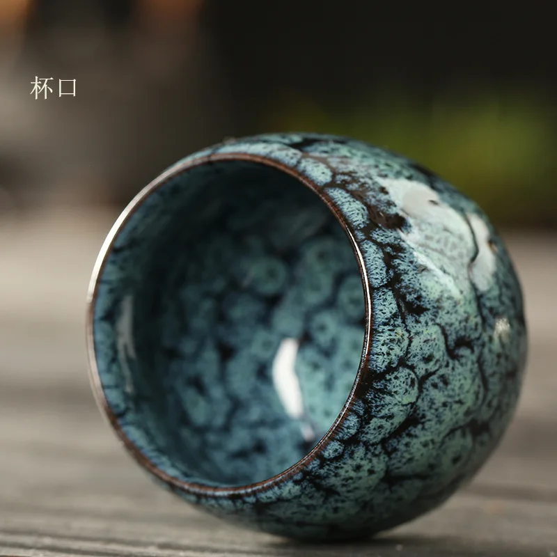 Customized Kiln Change Ceramic Mug Reusable Pottery Kung Fu Tea Cups for Coffee & Espresso Japandi Design Style