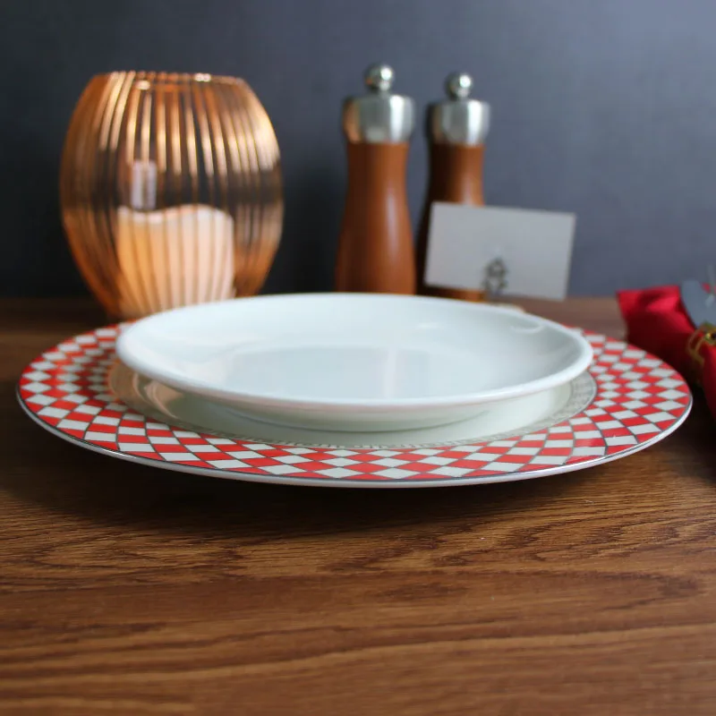 Декоративный рождественский сервиз для мероприятий, кейтеринг, керамическая тарелка для отеля, оптовая продажа, тарелки для свадьбы