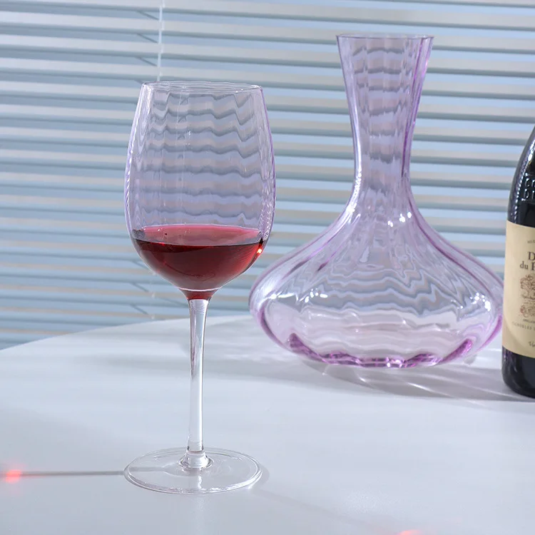 Фиолетовый набор бокалов для шампанского, набор бокалов для вина, хит продаж, новый дизайн, скандинавский стиль, Della Crystal Glass, красный
