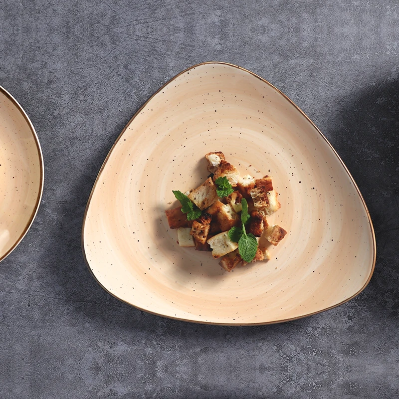 Оптовая продажа обеденной тарелки глазурованной керамики Кухонные принадлежности Аренда мероприятий Столовая посуда Четверть тарелки Посуда Посуда для ресторана