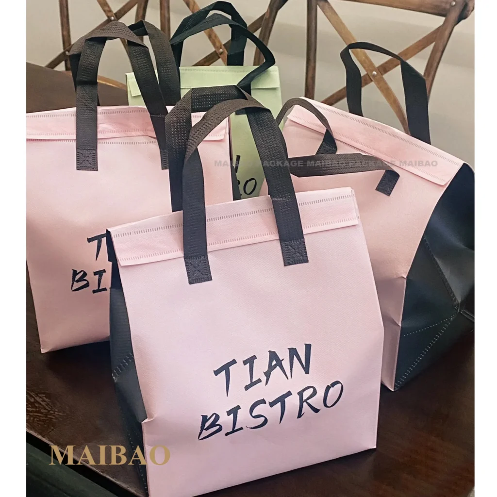 Изготовленная на заказ эко нетканая изоляционная сумка для доставки еды, многоразовая термосумка для кофе на вынос, термосумка для обеда, термосумка для обеда