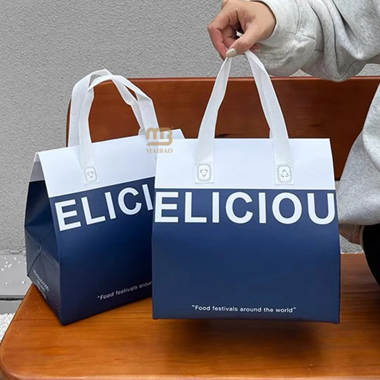 Оптовая продажа, сумка-холодильник из нетканого материала, изготовленная на заказ изоляционная сумка из нетканого материала, упаковка для еды на вынос, сумка для тепловой доставки, алюминий