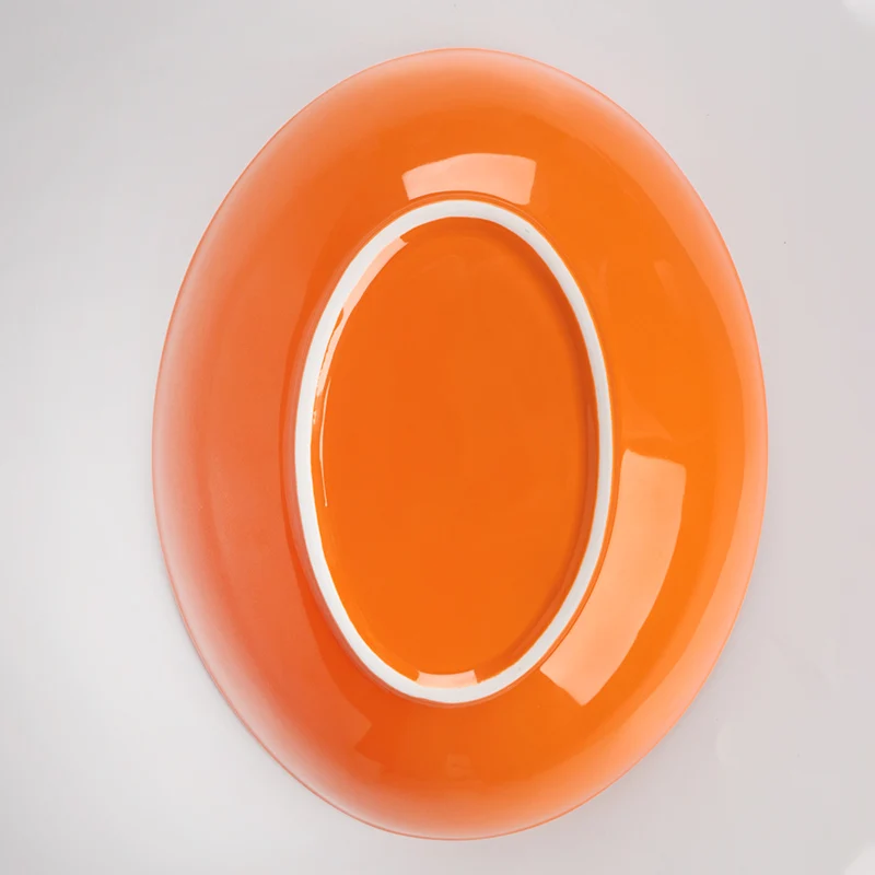 Керамическая чаша в форме лодки Керамические овальные миски Оранжевый Керамическая чаша в форме лодки оптом