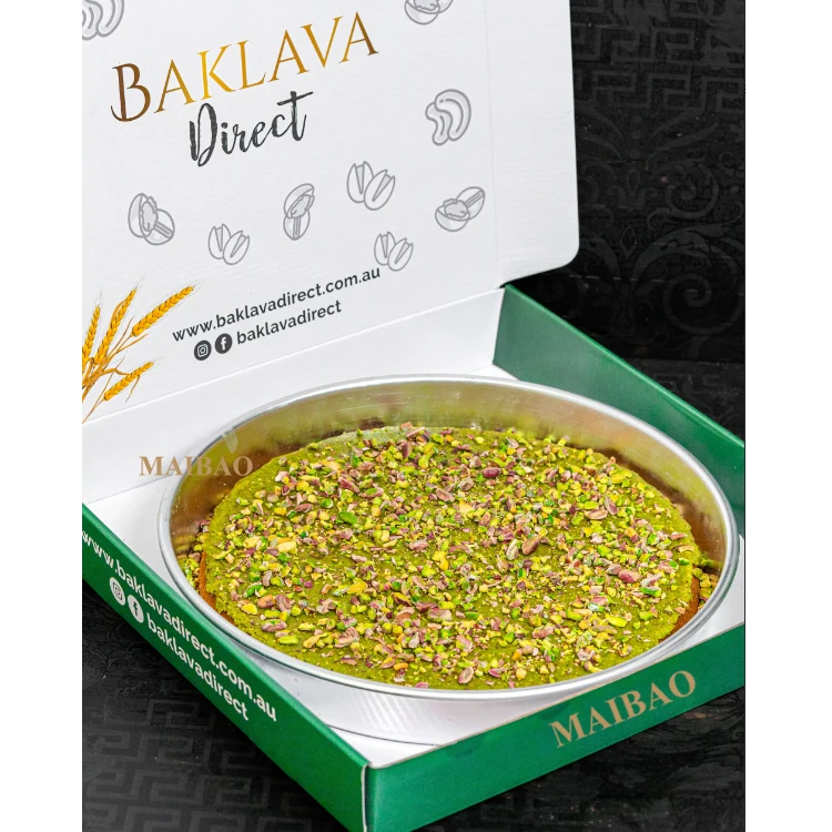 Пользовательские коробки для пахлавы, упаковка, роскошная картонная коробка для упаковки десерта для пахлавы, кондитерских изделий, печенья, сладкая выпечка, торт, еда, бумажная коробка