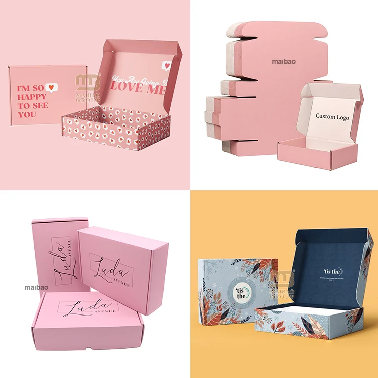 Оптовая продажа переработанного материала Прочный гофрокартон из крафт-бумаги Одежда для нижнего белья Упаковка на заказ Коробки для доставки мультфильмов с логотипом