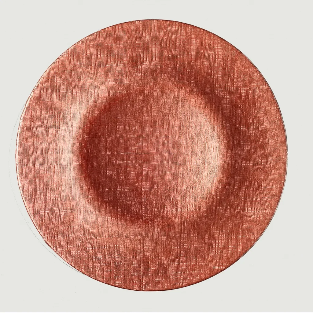 12-дюймовая тарелка неправильной формы в форме цветка с золотым и коричневым ободком для свадебной посуды, дизайнерская стеклянная зарядная пластина