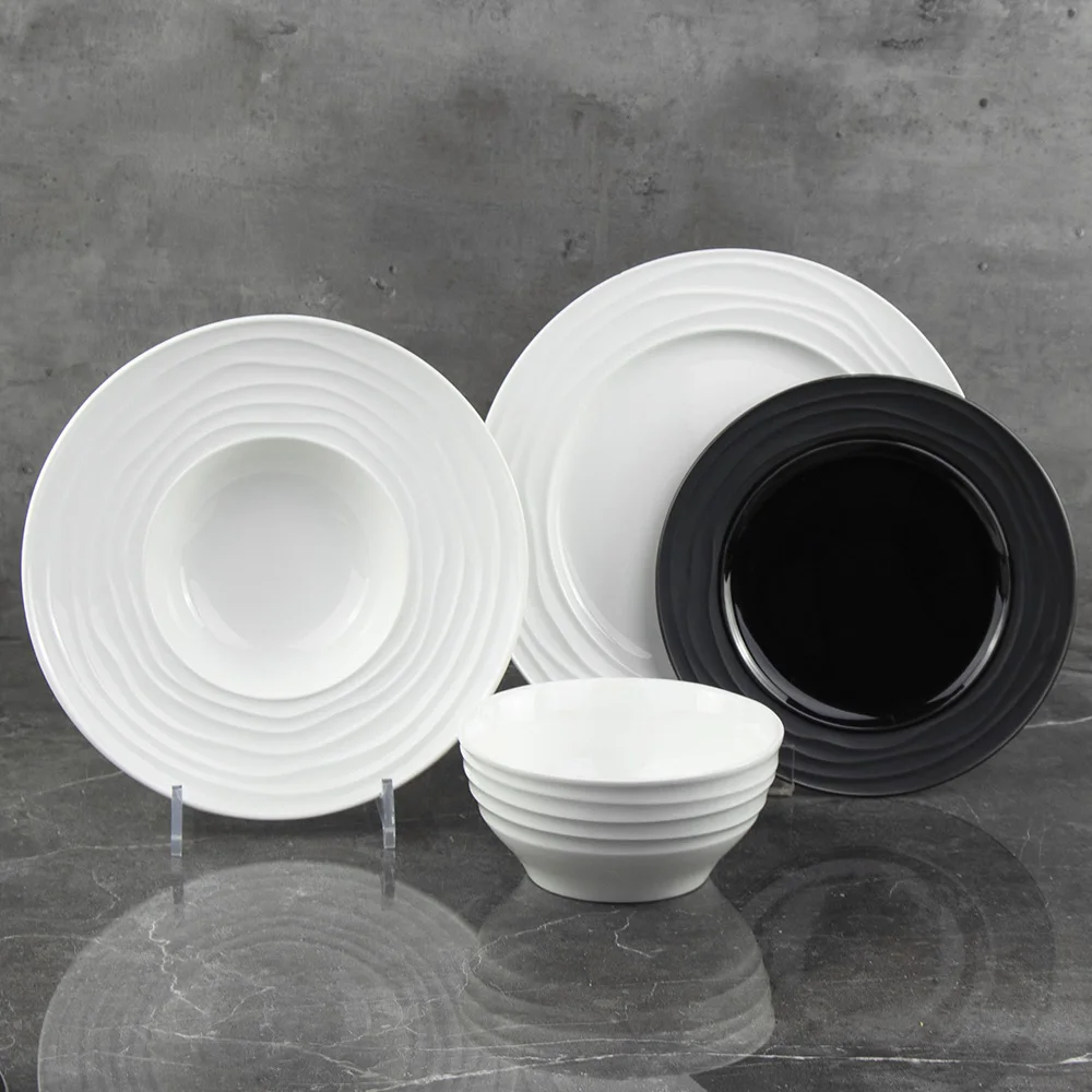 Фуршетная тарелка Кейтеринг Фуршетные наборы Тарелки Набор посуды Белая тарелка для кейтеринга