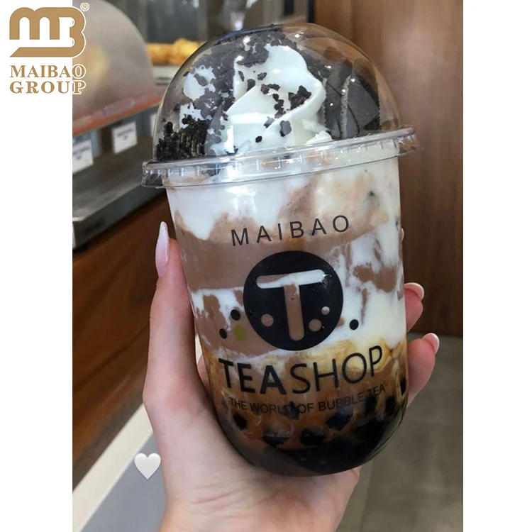 500 мл одноразовые пластиковые стаканчики из ПЭТ, изготовленные на заказ прозрачные пластиковые стаканчики с логотипом, 12 унций, 16 унций, 22 унции, U-образная чашка для фруктового молока, Боба, пузырькового чая, полипропиленовая чашка