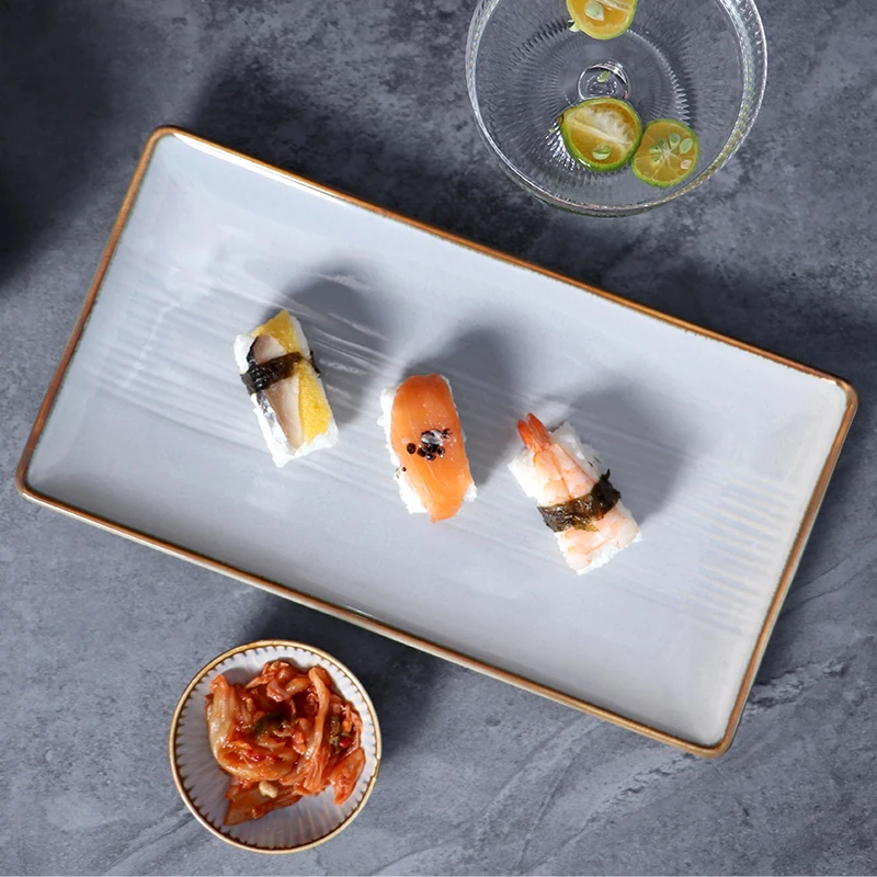 Поставки Ресторан Керамическая посуда Основная еда Фарфоровый синий набор тарелок Набор столовой посуды для вечеринки