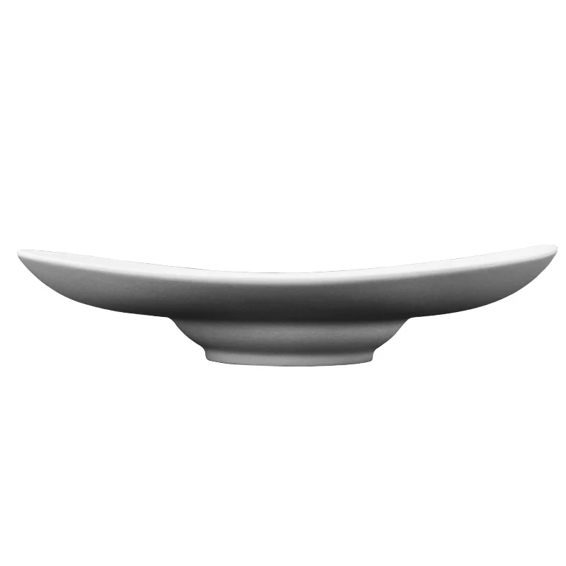 Оптовая продажа керамической посуды для отелей, ресторанов, керамических сервировочных тарелок, матовая черно-белая керамическая фарфоровая обеденная тарелка, суповая тарелка
