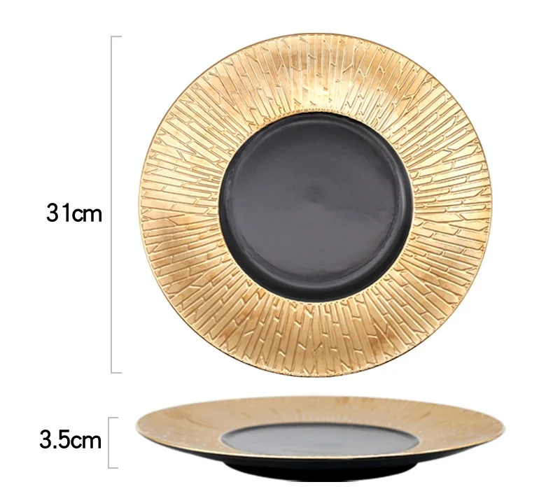 Luxury Sustainable Ceramic Dinner Plates Set White Nordic Style Round Design for Weddings Pasta Occasions Western Food Dishware