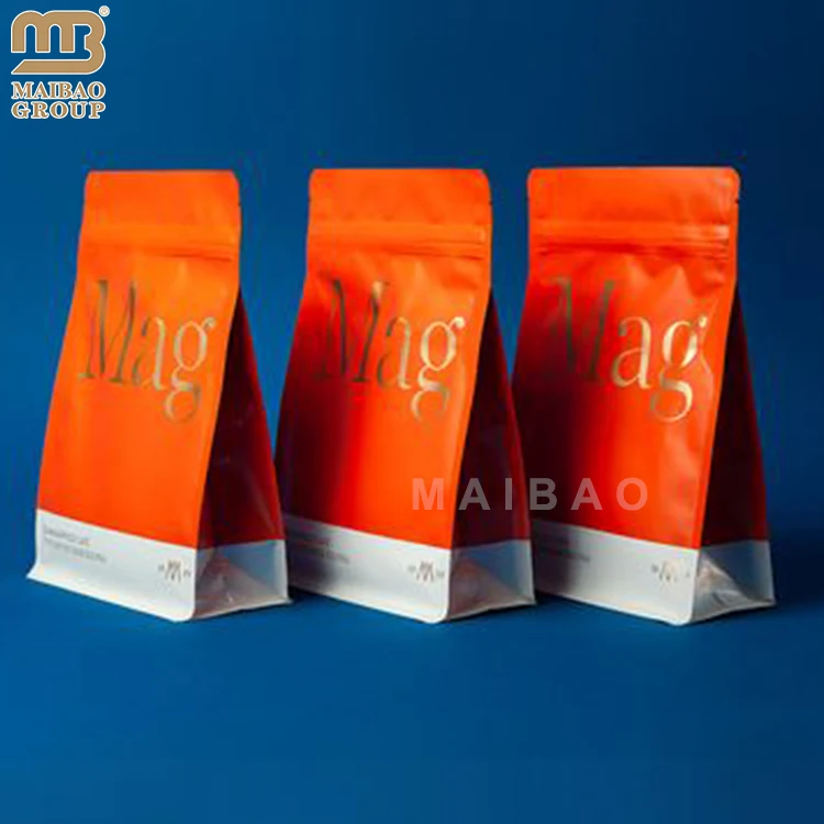 Оптовая экологически чистая алюминиевая фольга с плоским дном для кафе, пакет с принтом, 500 г, 1 кг, пакеты для упаковки кофе с клапаном