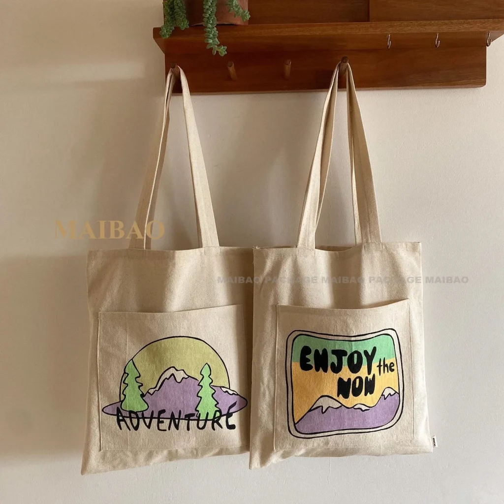 Пользовательская многоразовая большая толстая ручка для продуктов, хлопковая большая сумка, пустая персонализированная большая сумка, подарки, холщовые сумки для покупок для женщин