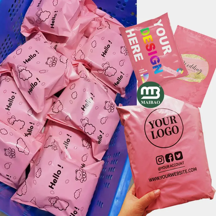 Экспресс-переработанные черные курьерские сумки с принтом логотипа на заказ, посылка для доставки одежды, конверт, полиэтиленовая почтовая сумка, почтовая сумка из полиэтилена