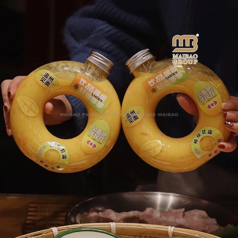 Бутылка для пончиков емкостью 500 мл, устойчива к высоким температурам, изготовлена из материала для домашних животных и может быть изготовлена по индивидуальному заказу.