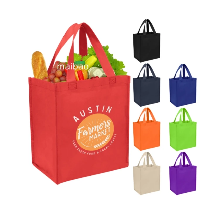 Многоразовая нетканая одежда с принтом на заказ, сумка для подарочной упаковки, экологически чистая ламинированная полипропиленовая тканая сумка для покупок