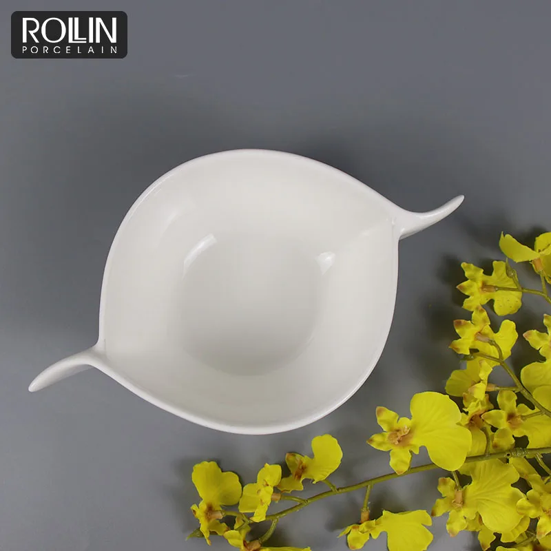 Оптовая продажа фарфоровой/керамической суповой миски с ручкой