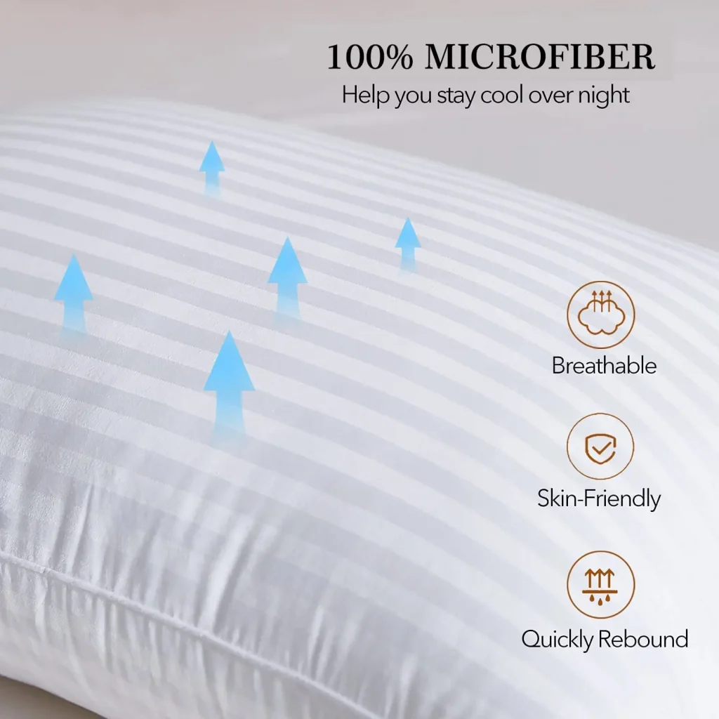 Китай Оптовая качество отеля 100% хлопок очень мягкая полосатая подушка кровать спальные подушки