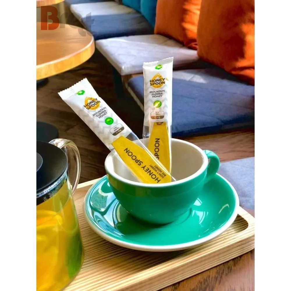 Популярные в Дубае одноразовые пластиковые стаканчики 10 г, 8 г, 7 г, медовая ложка, фольга и обертки