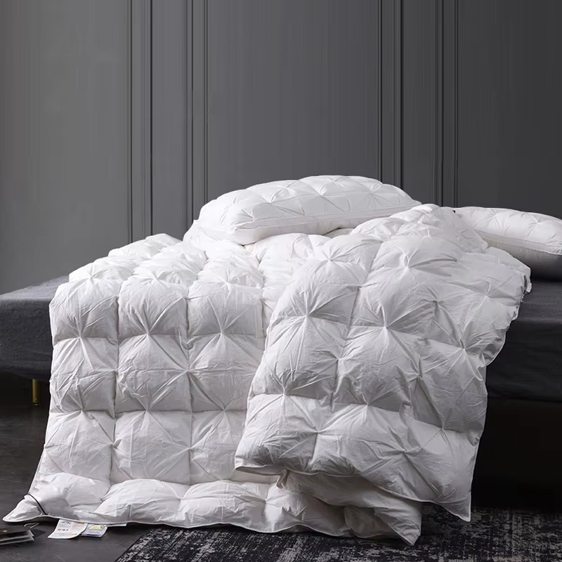 King Twin Size White Hotel Home Warm Luxury Bedding All Seasons Duvet Goose Down Feather Bed Comforter